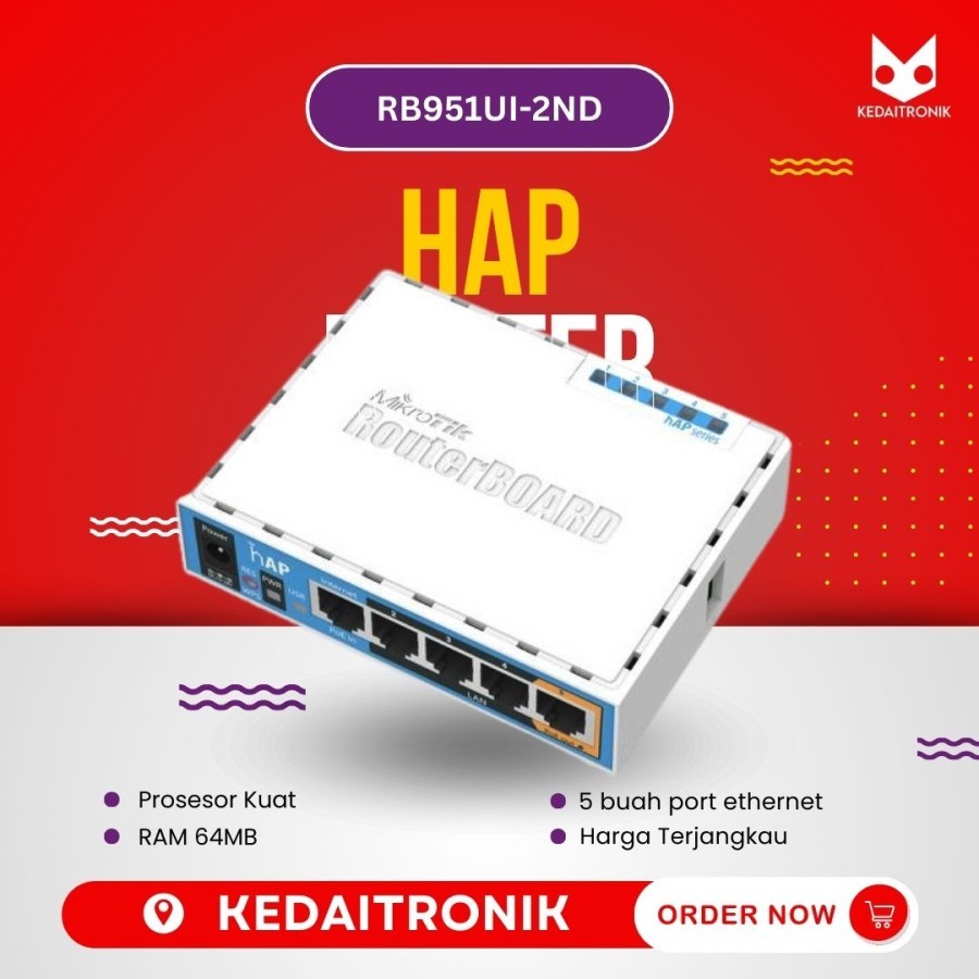 Jual NEW Mikrotik Router RB951Ui-2nD HAP RB 951Ui 2nD RB951 | Shopee ...