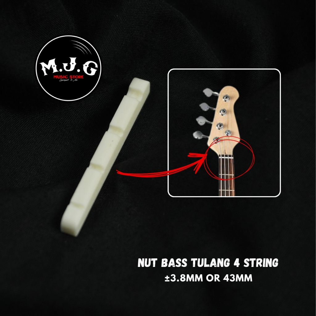 Bass Guitar Bone Nut 38mm 4 String 1 1/2 Left Hand