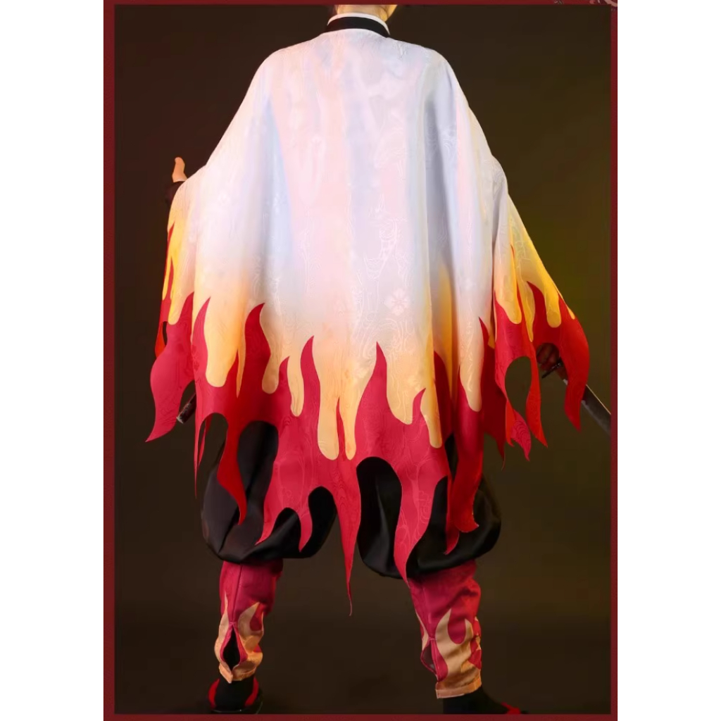 Jual Anime Train Mugen Demon Slayer Rengoku Kyojuro Cosplay Costumes ...