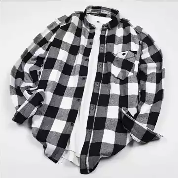 Kemeja Pria Flanel Motif Kotak Lengan Panjang