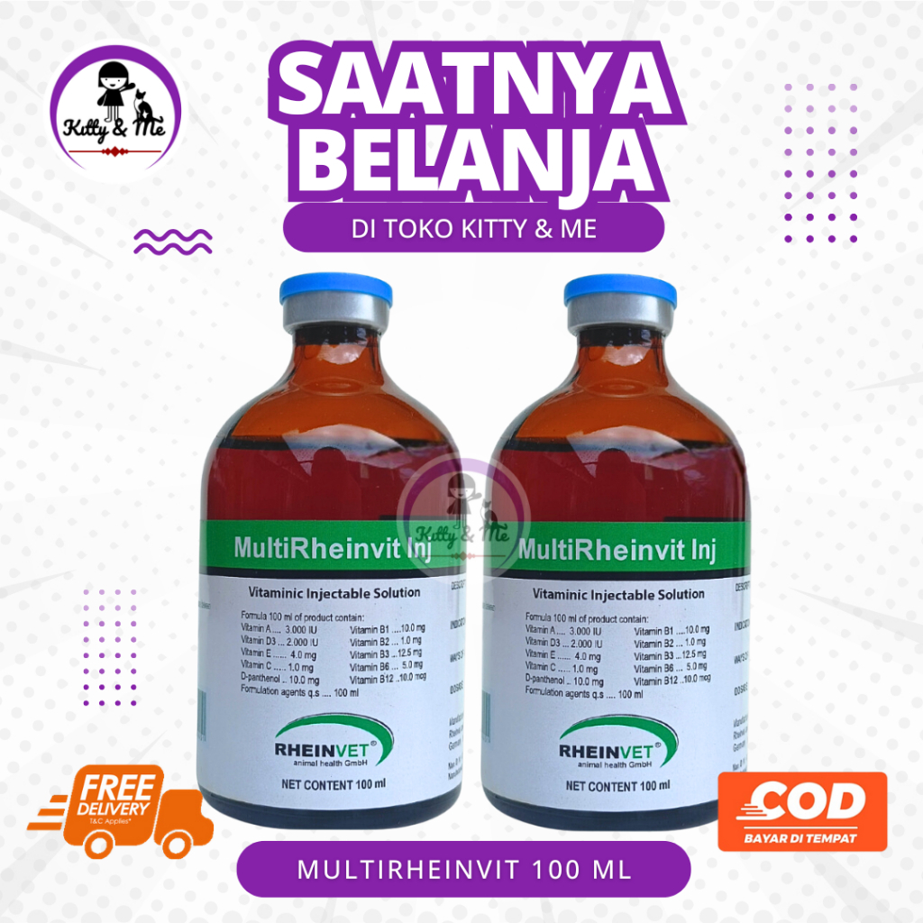 Jual MULTIRHEINVIT INJ 100 ML - Multi Vitamin Injeksi Komposisi Seperti ...