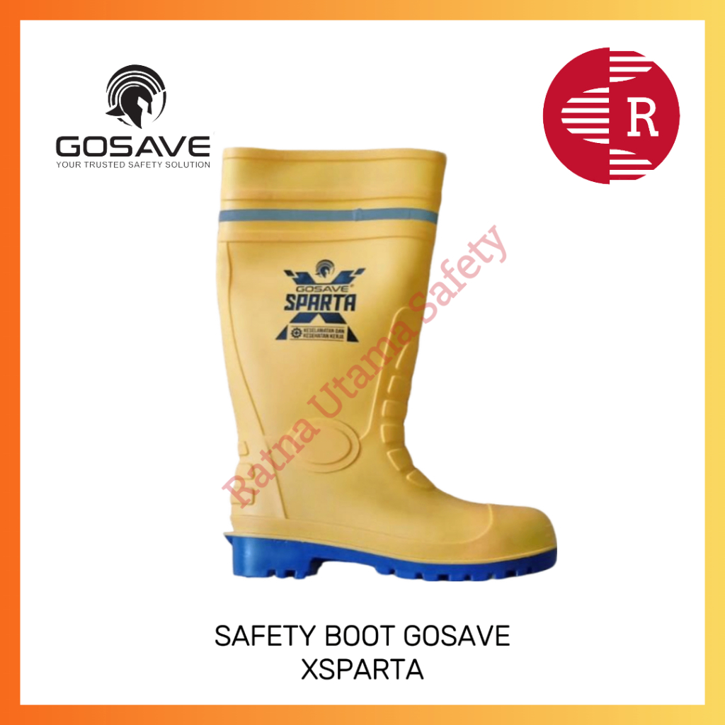Jual RUBBER BOOT / SEPATU BOOT SAFETY GOSAVE XSPARTA | Shopee Indonesia
