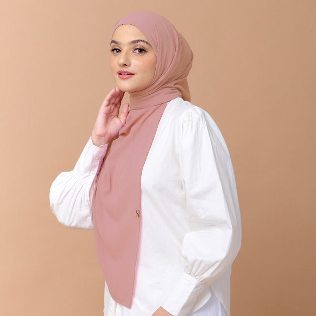 Nabillasyal Haura Series Pashmina 2 In 1 Hijab Semi Instant Ceruti