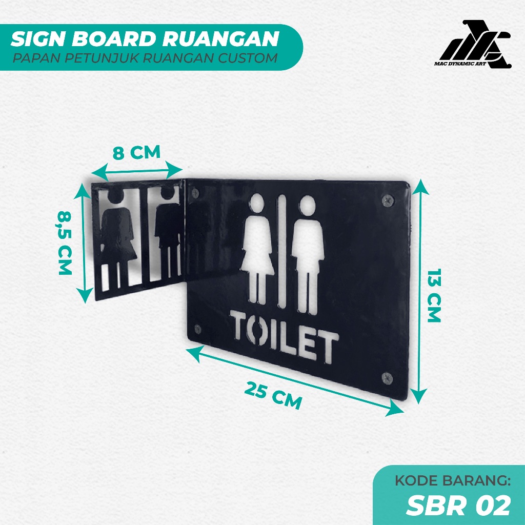 Jual SIGN BOARD TOILET CUSTOM SIGNAGE BAHAN BESI - PAPAN PENANDA ...