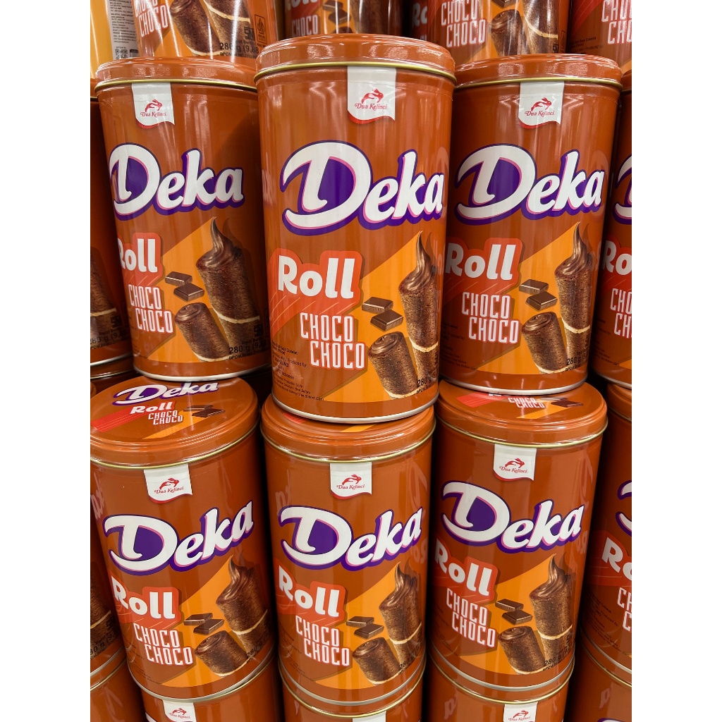 Jual Deka Wafer Roll Choco Choco / Choco Nut Kaleng 280 gr | Shopee ...