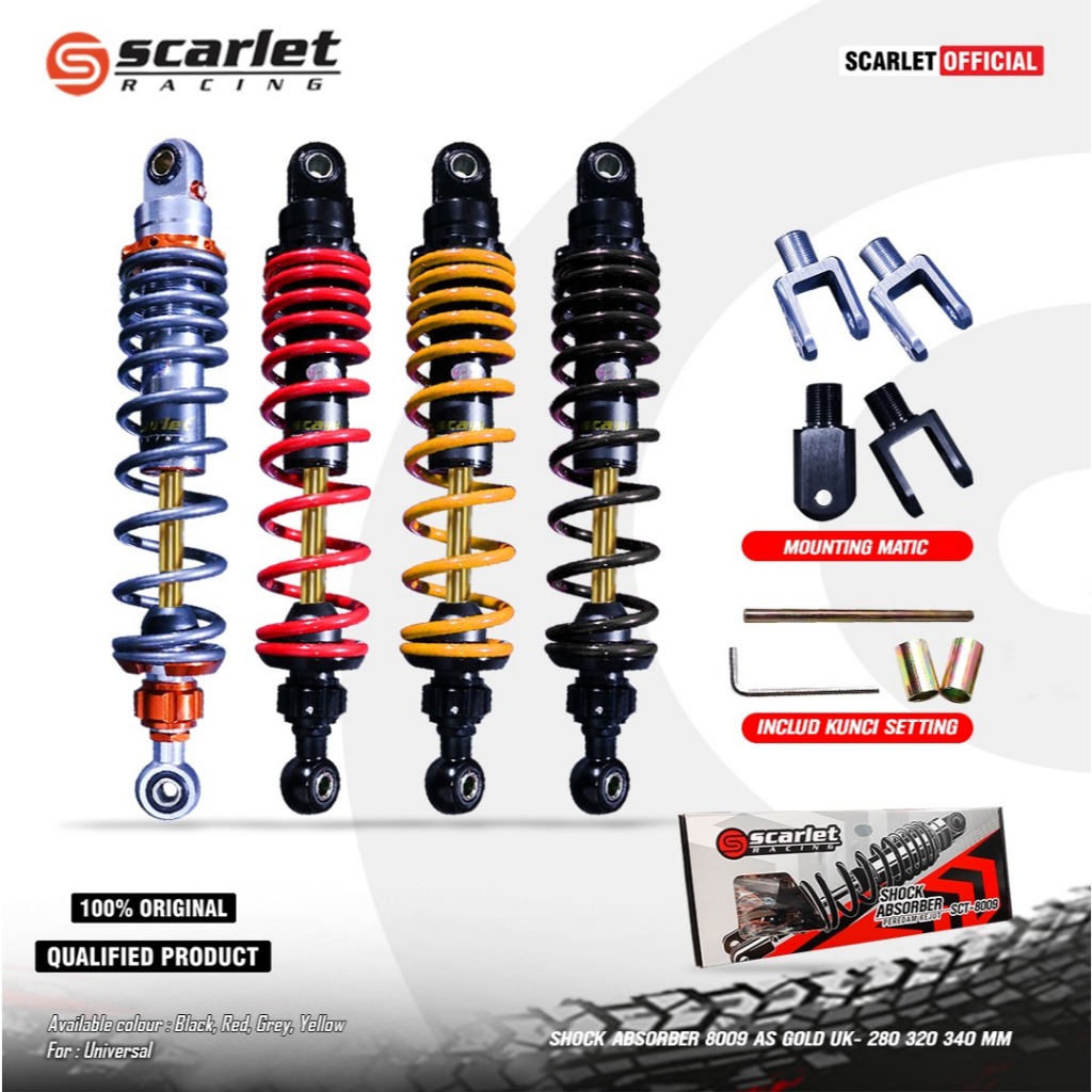 Jual Scarlet Racing - Shock Shockbreaker Absorber 8009 AS Gold (O+U) Uk ...