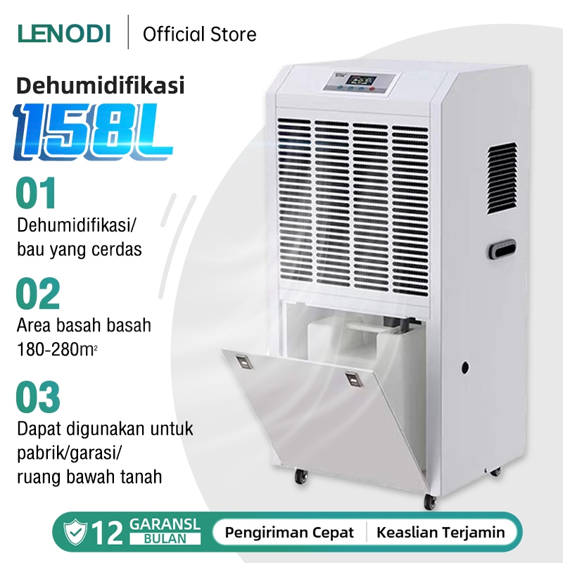 Jual LENODI Dehumidifier 158l Daya Tinggi Pencairan Es Kontrol ...