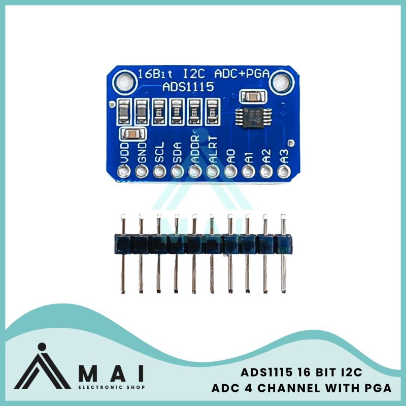 Jual ADS1115 16-Bit ADC I2C Module with Programmable Gain Amplifier ...