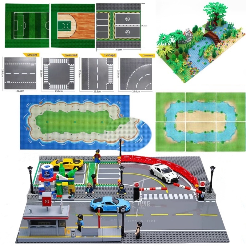 Jual Base Plate Bricks Jalan Raya Building Blocks Parking Area City ...