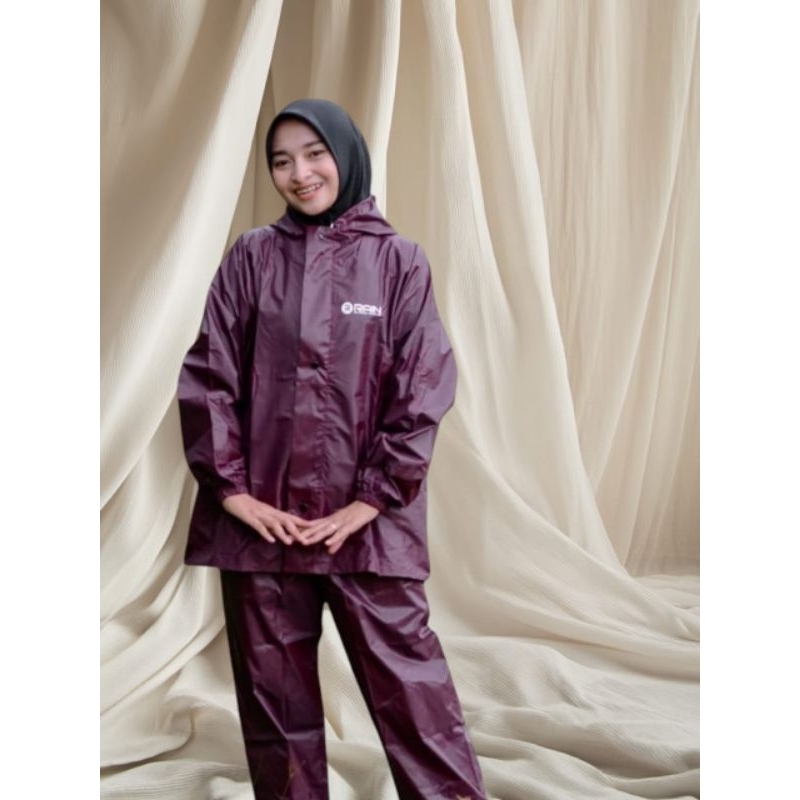 Jas Hujan Setelan Baju Celana Rain Ori Tebal Lentur foto 2