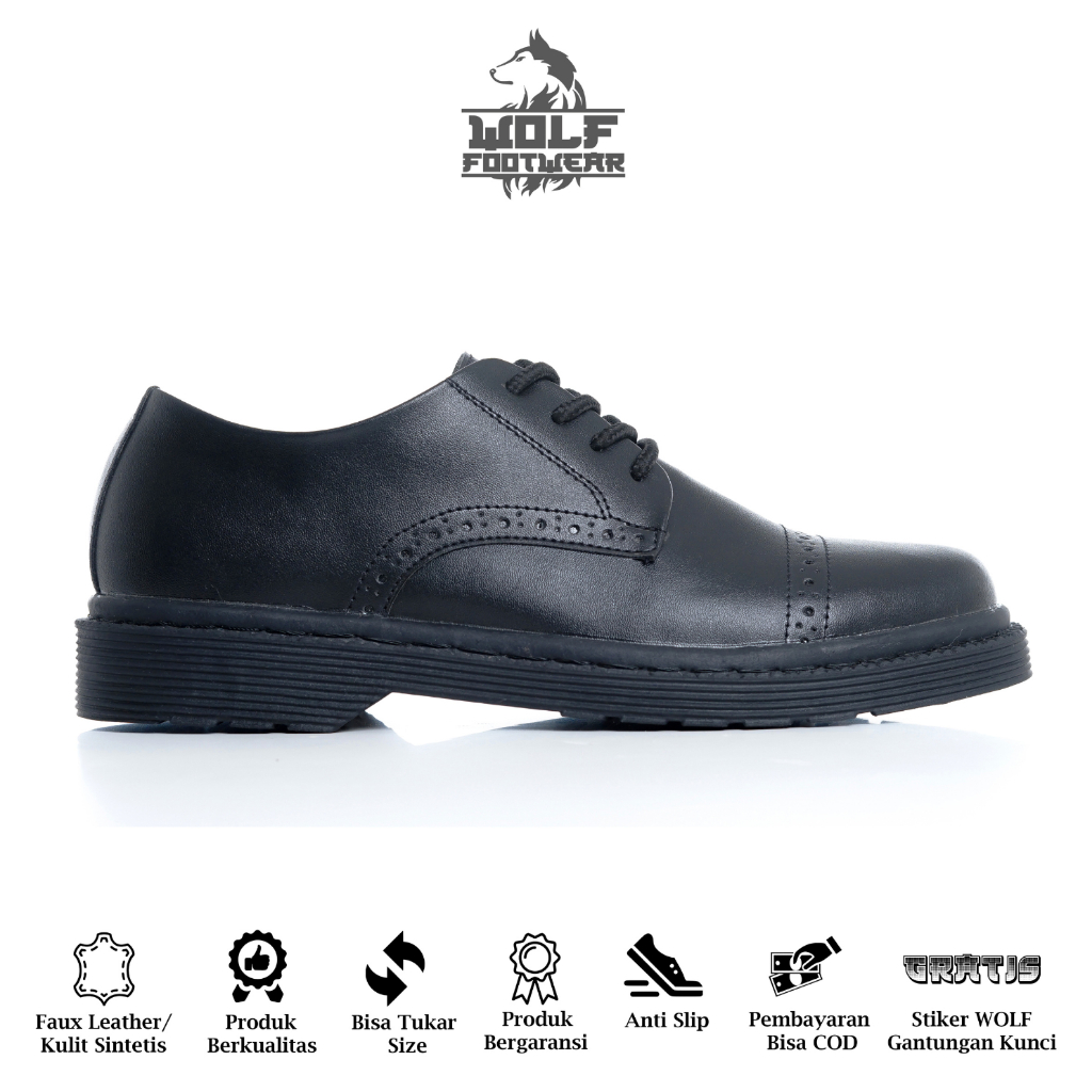 Jual WOLF FOOTWEAR Martin Grain - Sepatu Formal Pria Docmart Oxford ...