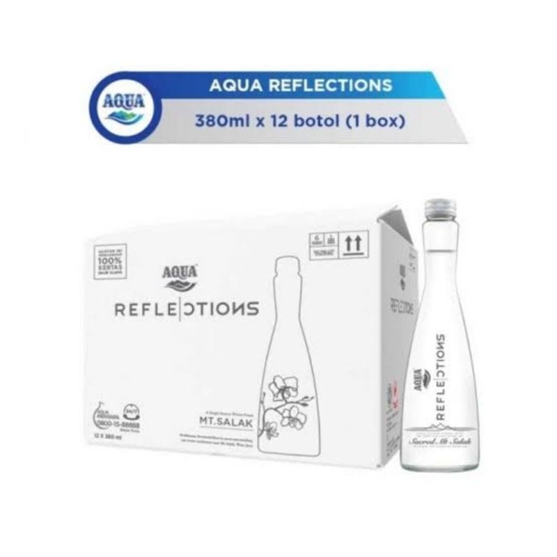 Jual Aqua Reflections Natural 380ml 1dus (12botol) | Shopee Indonesia