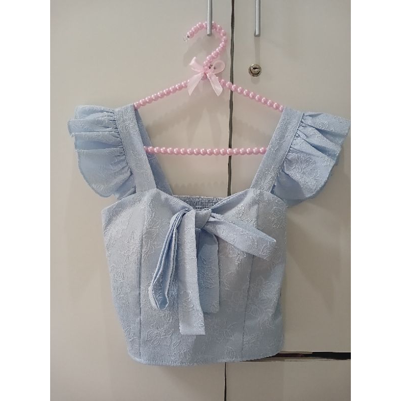 Jual ribbon top biru | Shopee Indonesia