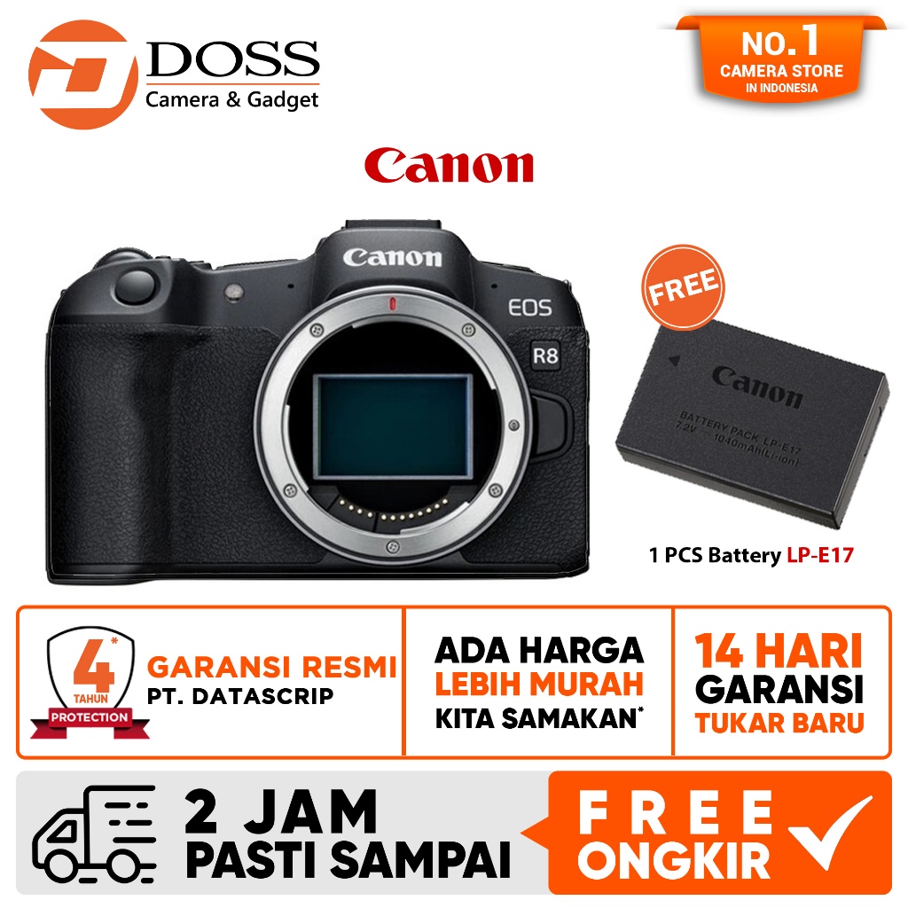 Jual Canon EOS R8 Body Only Mirrorless Camera EOS R 8 | Shopee Indonesia