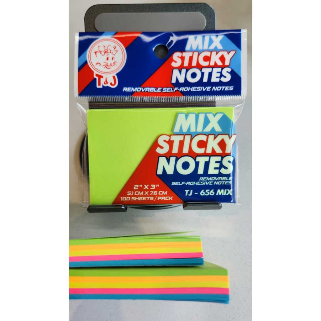 Jual T&J Labels Sticky Notes TJ - 656 Mix | Shopee Indonesia