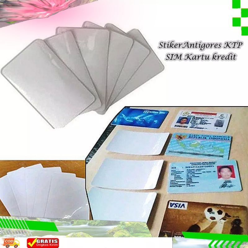 Jual STIKER BENING ANTI GORES KARTU KTP SIM ATM PELAPIS STIKER KARTU ...