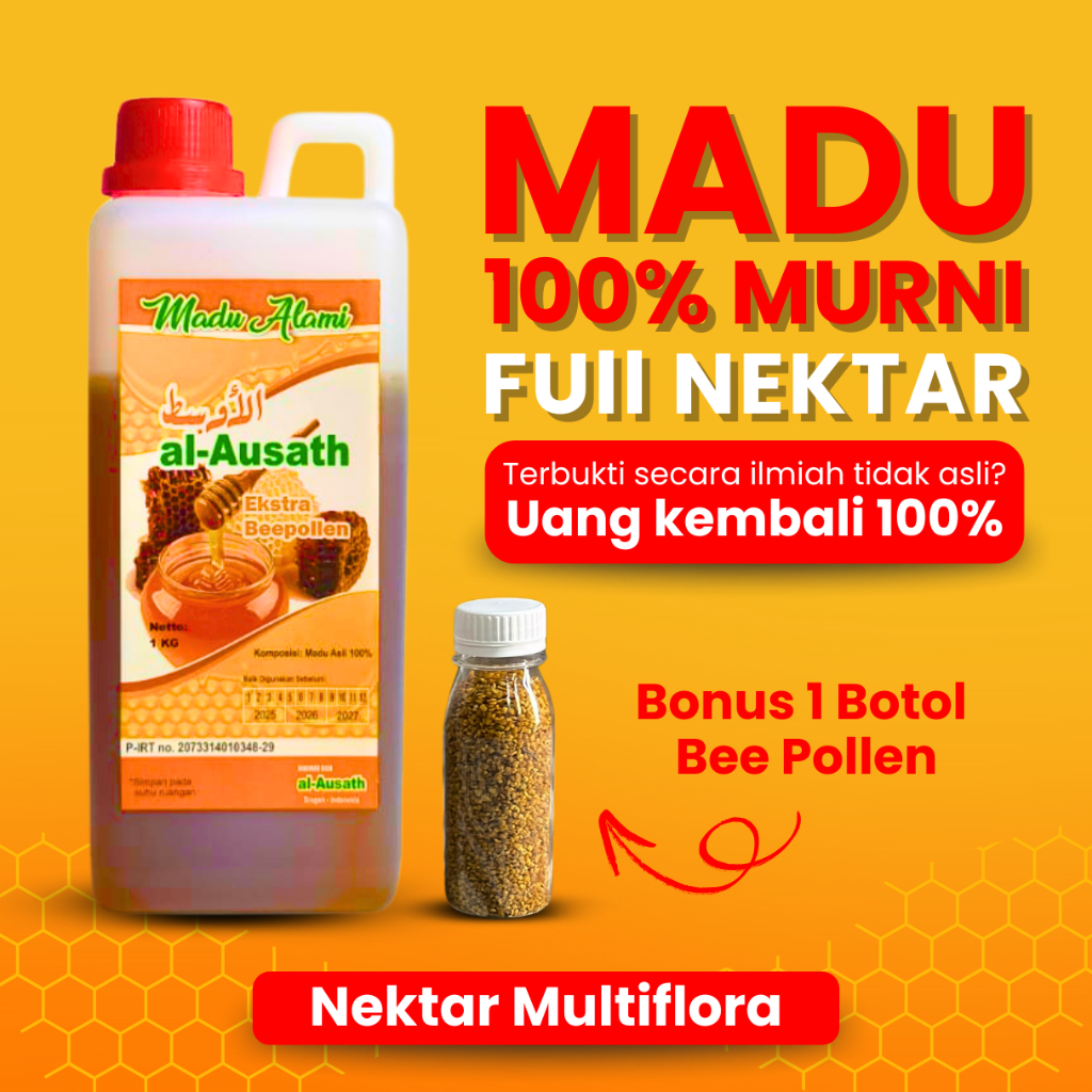 Jual 1KG MADU ASLI PREMIUM AL-AUSATH FULL NEKTAR - Madu Murni Asli 100% ...