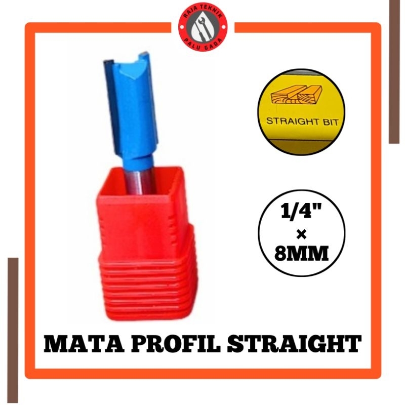 Jual AST STRAIGHT BIT Mata Profil Kayu Straight Bit 1/4