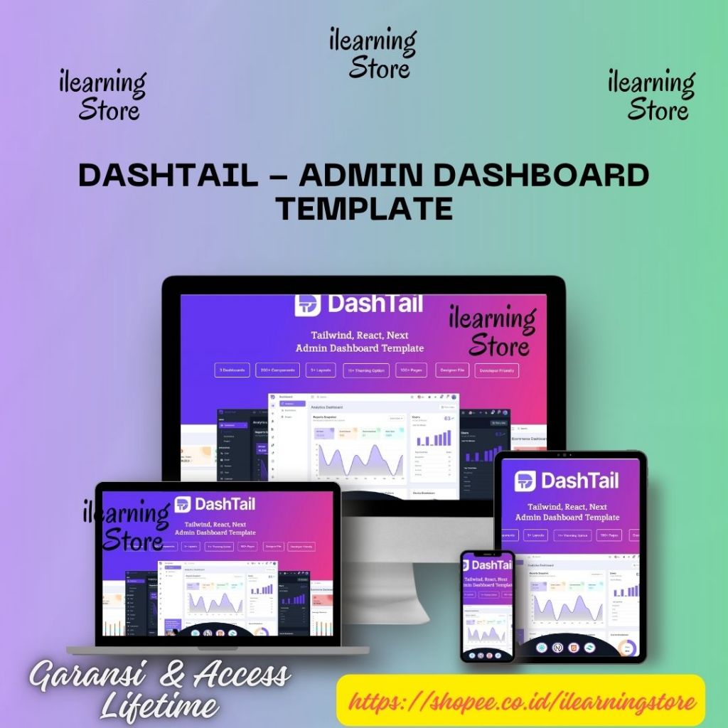 Jual [P8] DashTail - Admin Dashboard Template | Shopee Indonesia