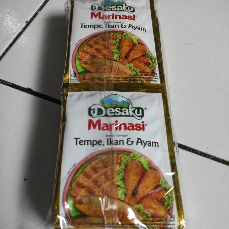 Jual BUMBU DESAKU MARINASI TEMPE IKAN AYAM 15GRAM ISI 12PC