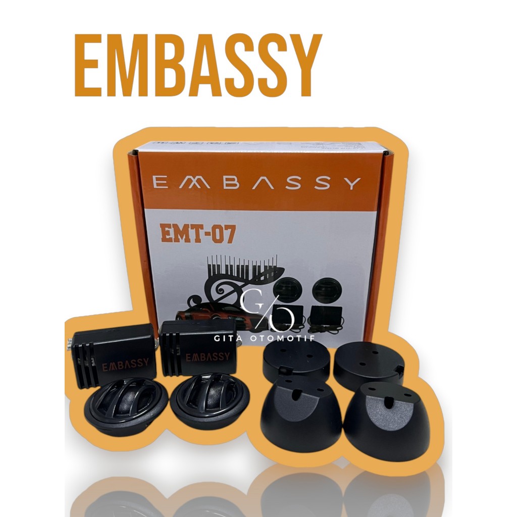 Jual Tweeter Embassy EMT-07 Tweeter Mobil PREMIUM Suara JERNIH | Shopee ...
