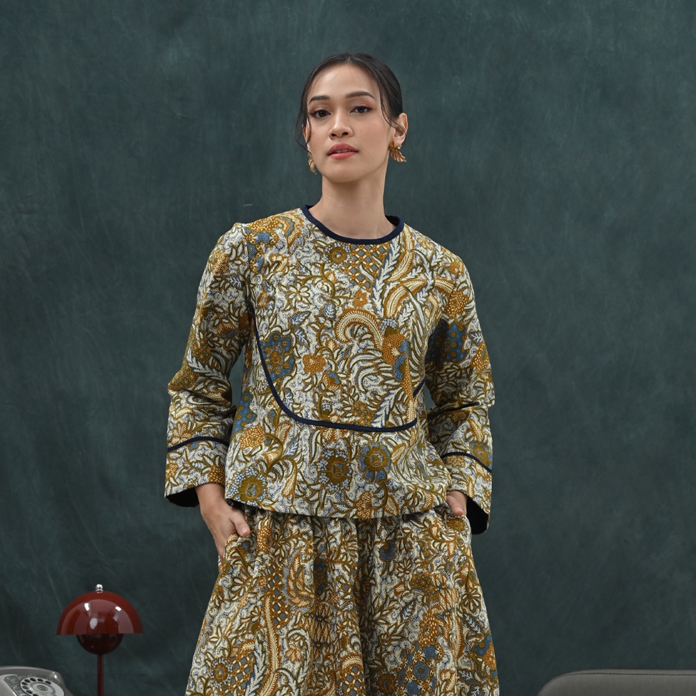 Jual NONA RARA - Gia Solo T3590, Baju kerja blouse batik wanita modern ...