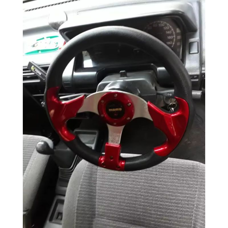 Jual STIR MOMO 13 INCH RACING STEER MERAH | Shopee Indonesia