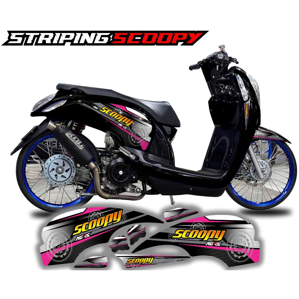 Jual STIKER STRIPING SCOOPY FI 2014 2015 2016 MOTIF RACING [ PROMO COD ...