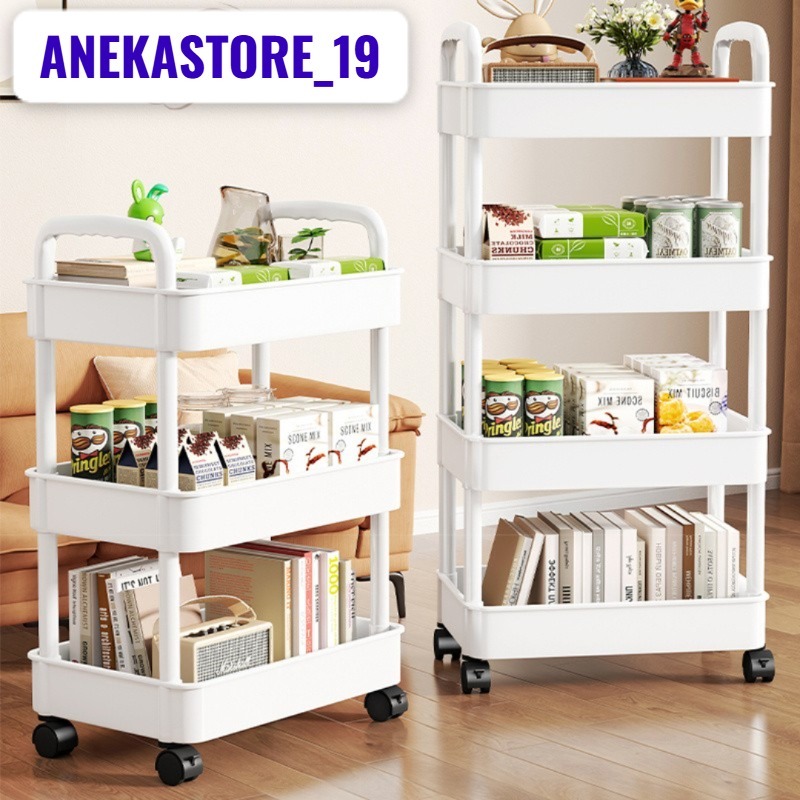 Jual [ANEKA] Rak Troli Pegangan Ganda 4 Dan 3 Tingkat Persegi yang ...