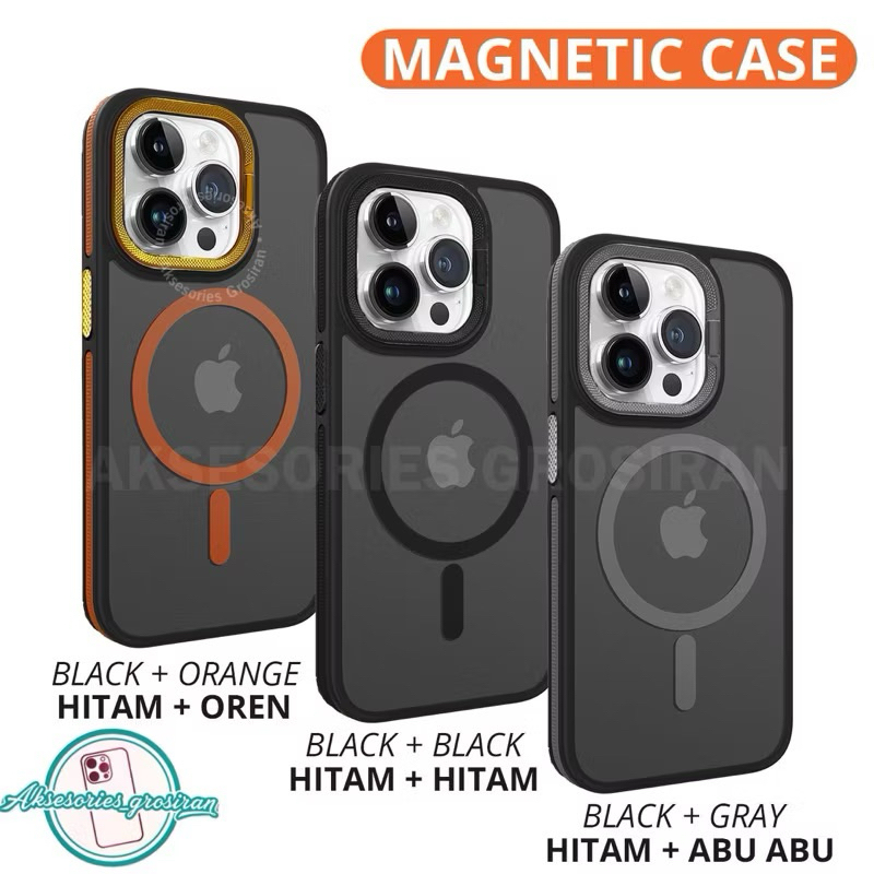 Jual Dove Metal Lens Kick Stand Magsafe Case For iPhone 11 12 13 14 15 ...