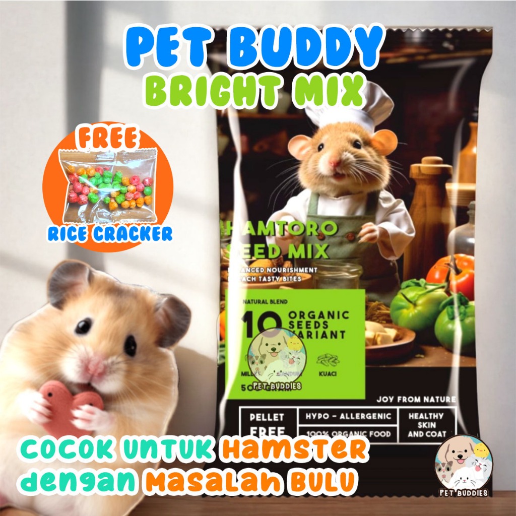 Jual [TERMURAH] Hamtoro SEEDMIX 500g EXTRA OATS Makanan Hamster dengan ...
