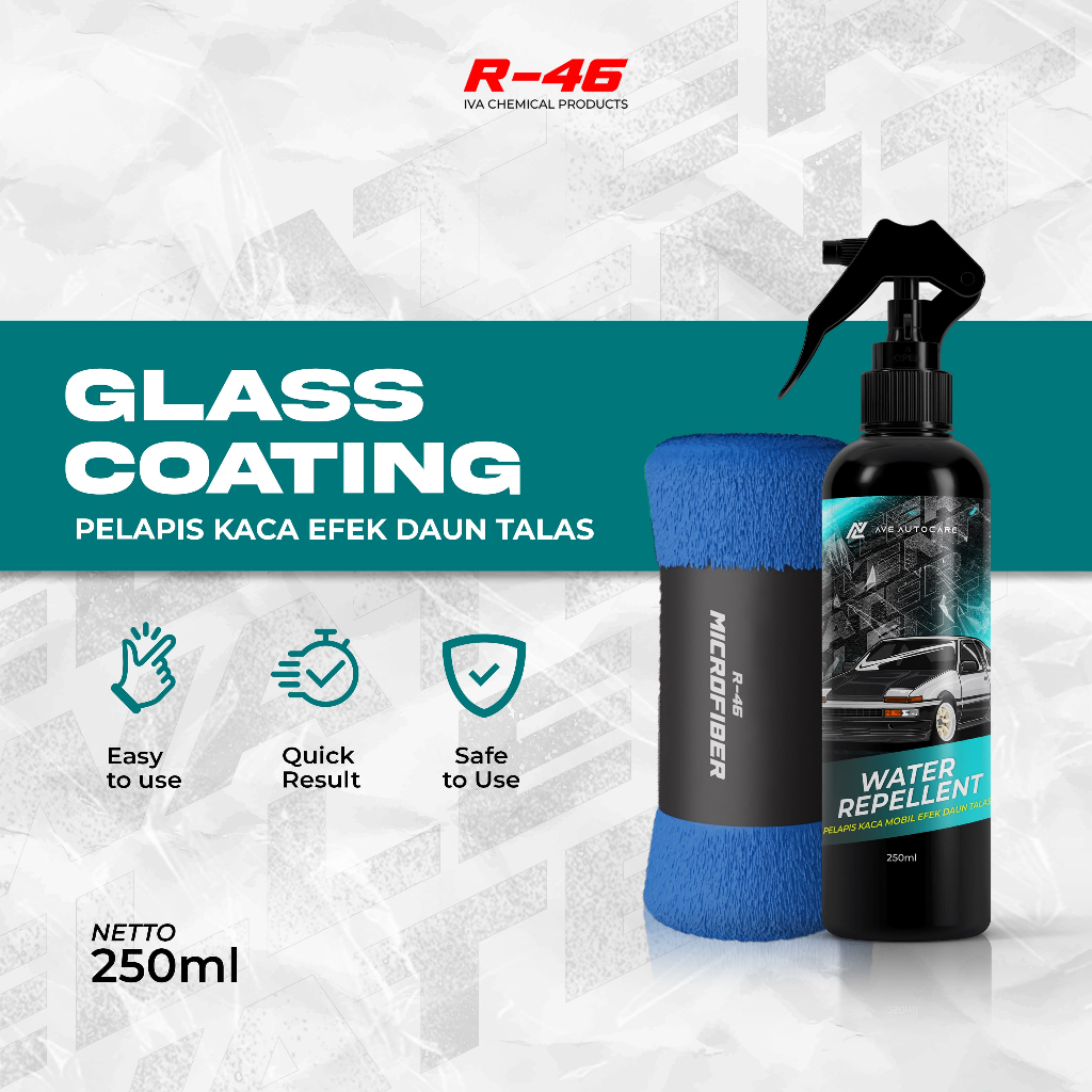 Jual Glass Coating Water Repellent Efek Daun Talas Pada Kaca Mobil 