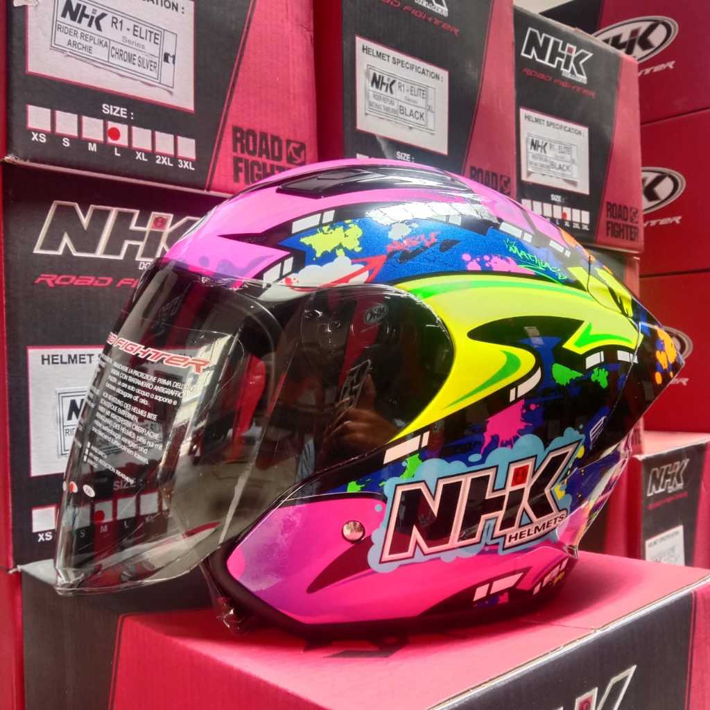 Jual NHK R1 ELITE RIDER REPLIKA MATHIAS TAMBURINI BLACK ORIGINAL | HELM ...
