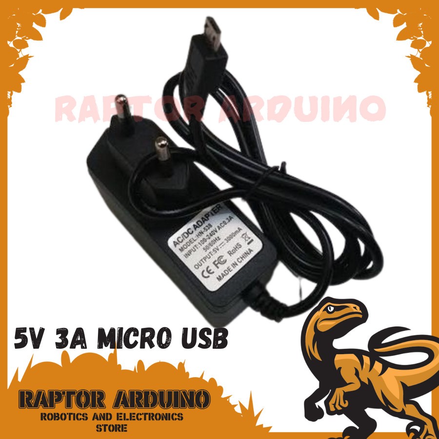 Jual Adaptor Adapter 5V 3A Power Supply with Micro USB Cable for ...