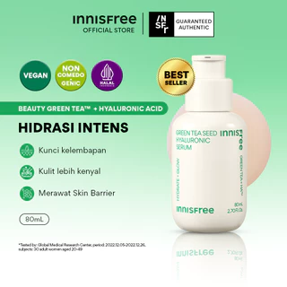 Innisfree Green Tea Seed Hyaluronic Serum - Serum untuk Kulit Glowing