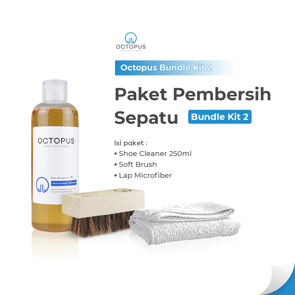 Jual Octopus shoe cleaner Kit Paket Pembersih Sepatu Tas topi sabun ...