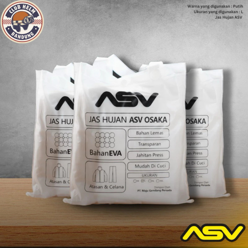 Jual Jas Hujan Premium 1 Setel Setelan ( Baju dan Celana ) ASV Osaka ...