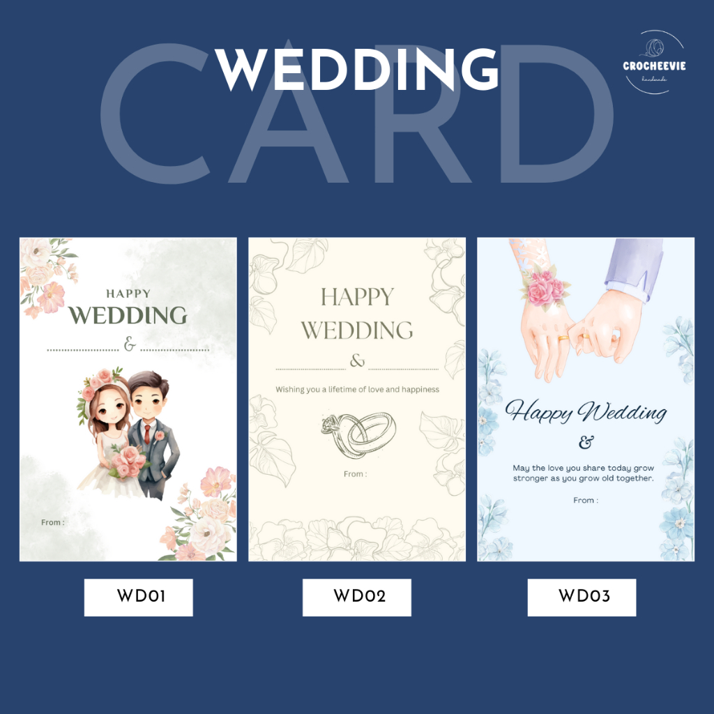 Jual Kartu Ucapan Pernikahan / Happy Wedding Card | Gift Card | Kado ...