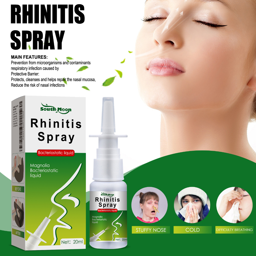 Jual South Moon Rhinitis Spray 20ml Sinutis Nasal Sprays Anti Snoring ...