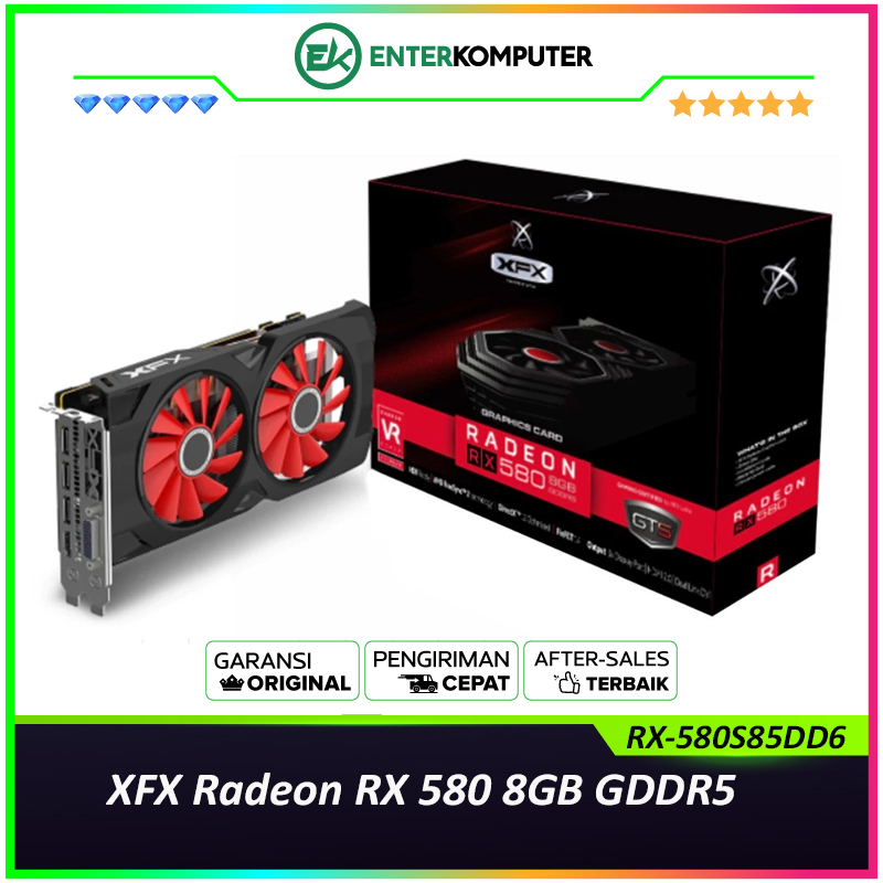 Jual XFX Radeon RX 580 8GB GDDR5 - RX-580S85DD6 | Shopee Indonesia
