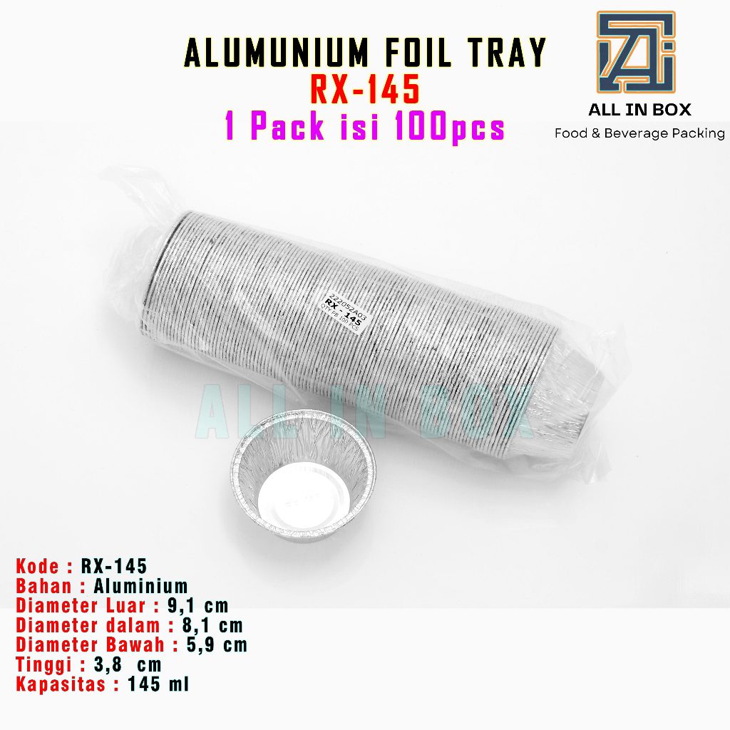 Jual Bestfresh ALUMINIUM FOIL TRAY CUP RX-145 isi 100pcs / Wadah ...
