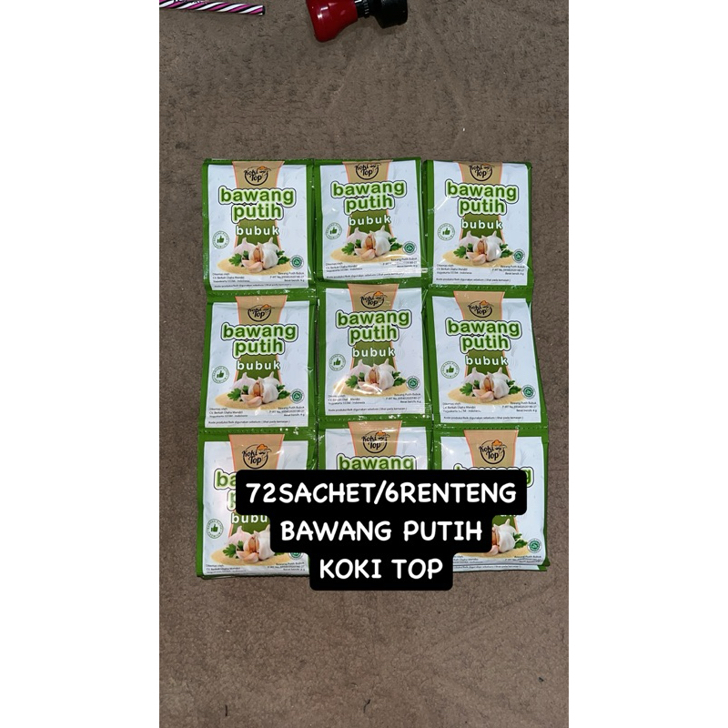 Jual 72sachet / 6rtg Koki Top bawang putih bubuk | Shopee Indonesia