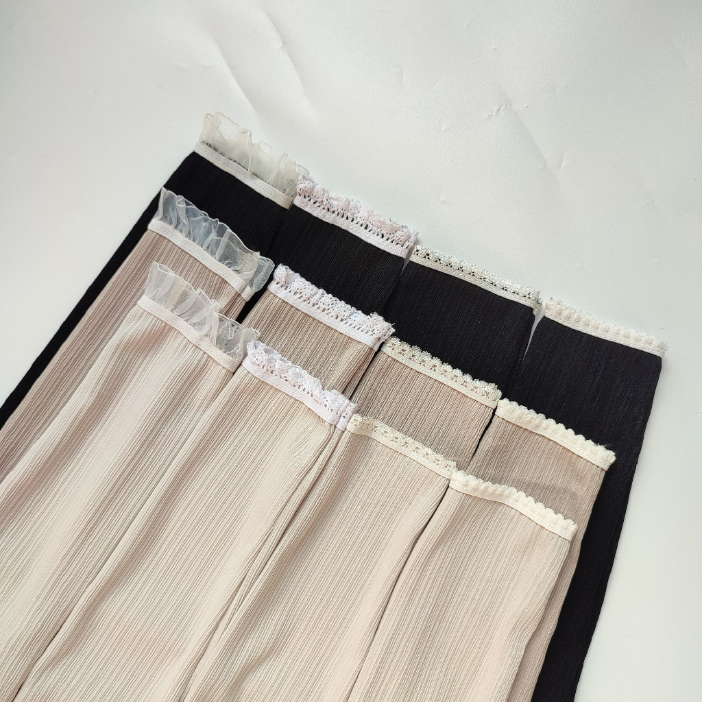 Jual COQUETTE HANDSOCK / Hensok renda lace ruffle tile bahan knit salur ...