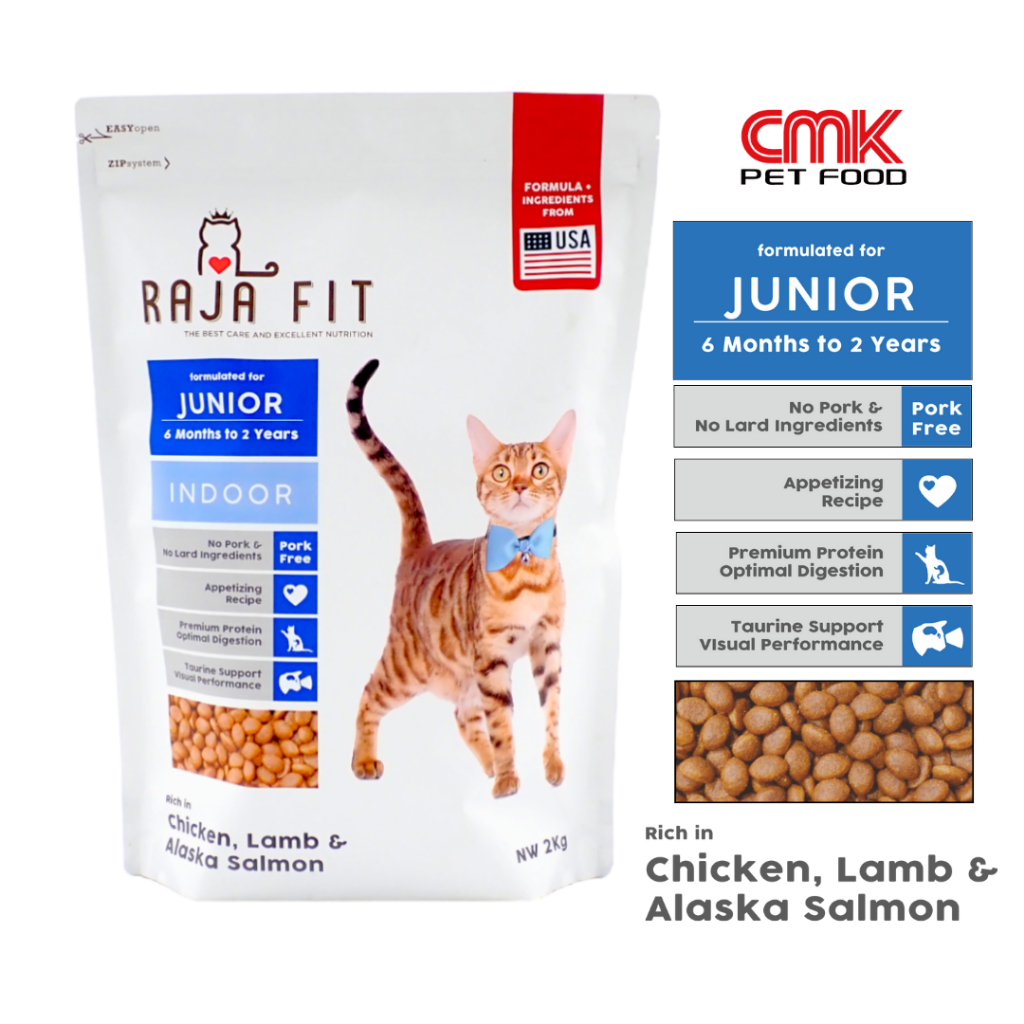 Jual CMK Raja Fit Cat Food Junior 2Kg - Untuk 6 bulan 2 tahun Dry Food ...