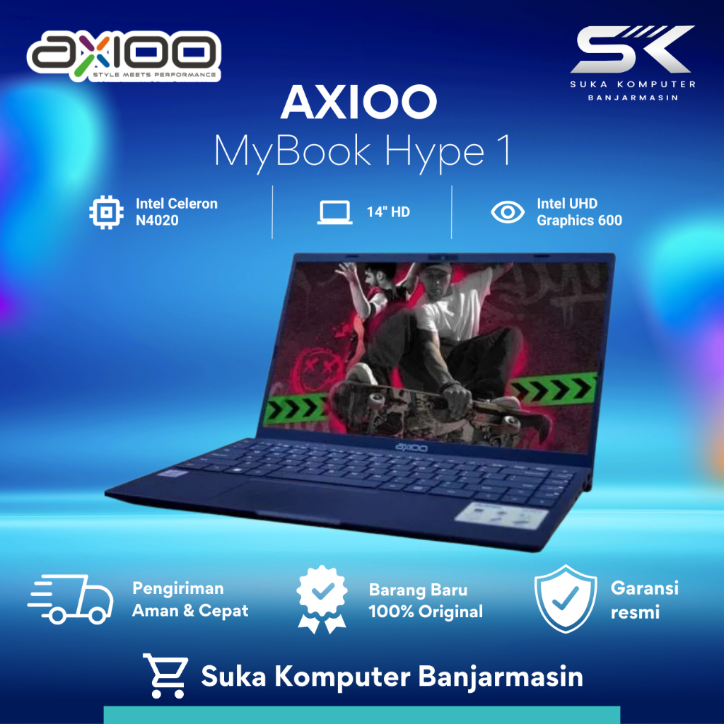 Jual Laptop Axioo MyBook Hype 1 /Celeron N4020/8GB/128GB SSD/14 ...