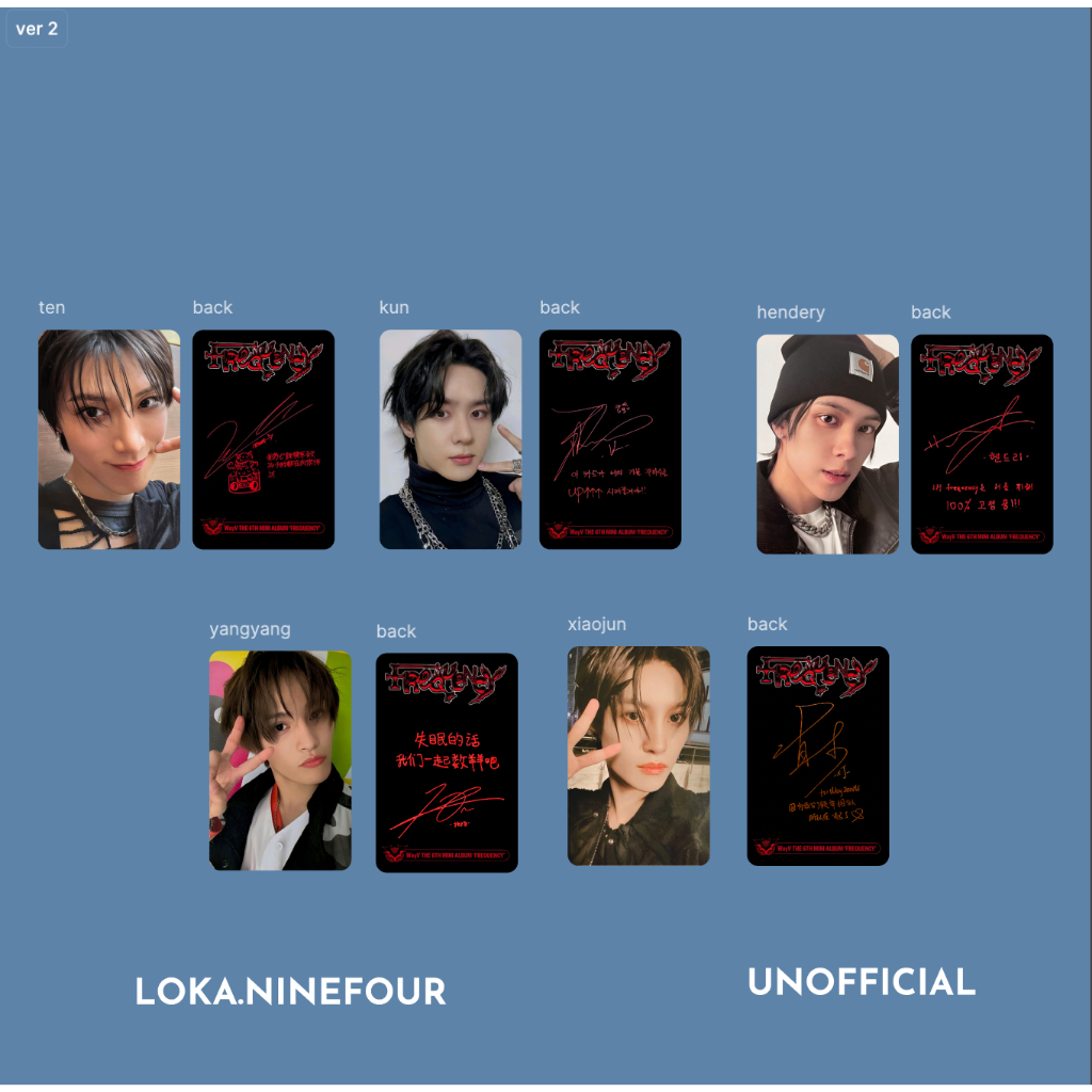 Jual [MINIMAL BELI 10 PCS] WAYV FREQUENCY Potocard PC Premium KPOP ...