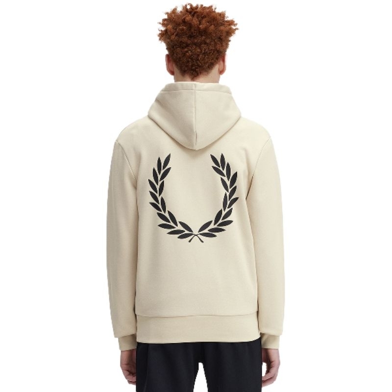 Jual Fred Perry Back Graphic Hoodie Oatmeal Original | Shopee Indonesia