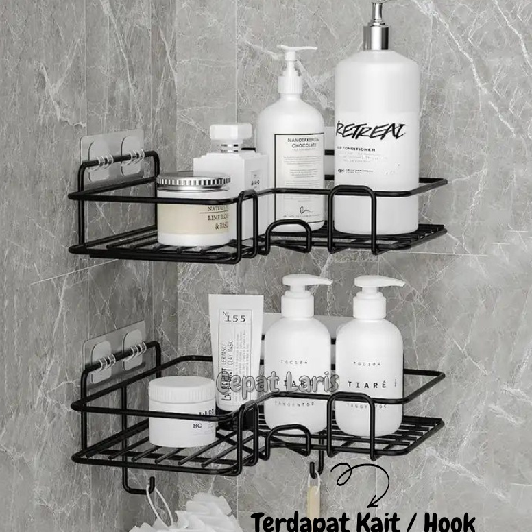 Jual More Info Here Rak Sudut Kamar Mandi Gantung Tempel Dinding ...