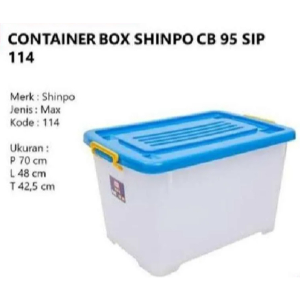 Jual BOX CONTAINER MAX CB 95 LITER SHINPO 95 LITER / KOTAK TEMPAT ...