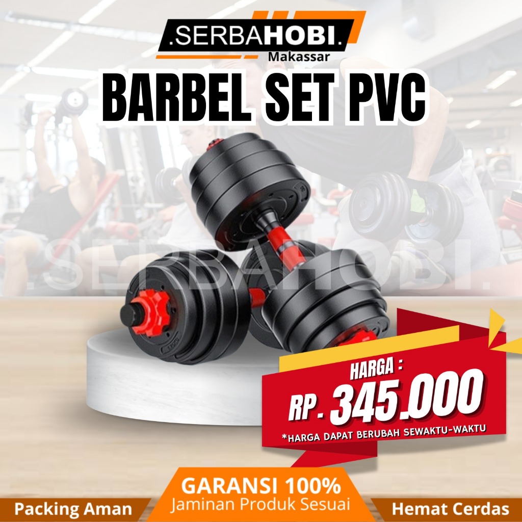 Jual Dumble Dumbell Dumbel Barbel Set Barbel 2 in 1 PVC / Barbel Set ...